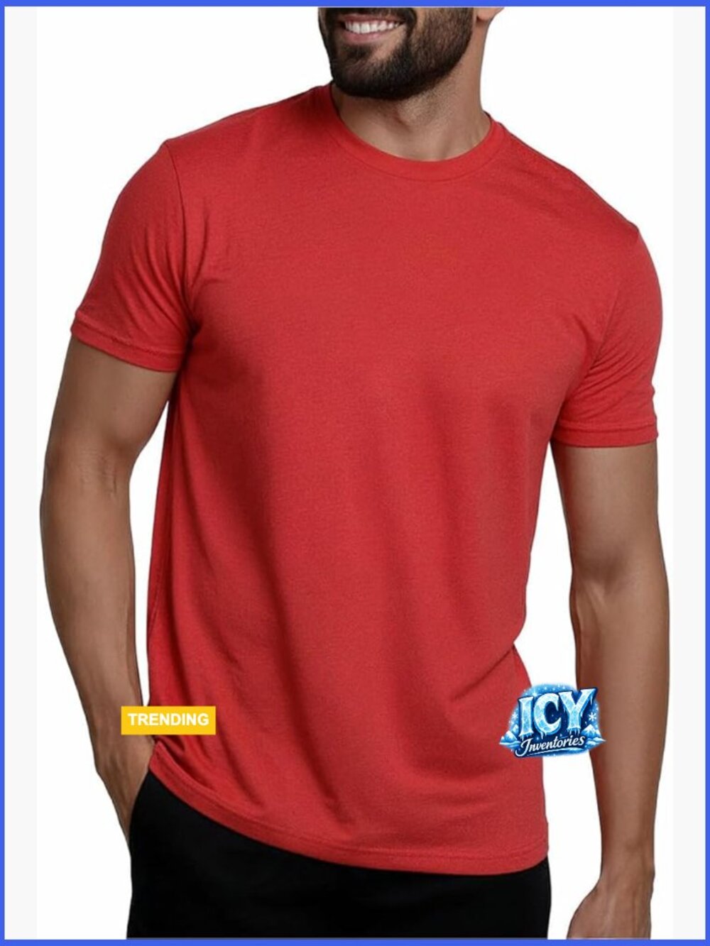 Soft Cotton Blend Athletic Fit Crew Neck T-Shirt for Men
